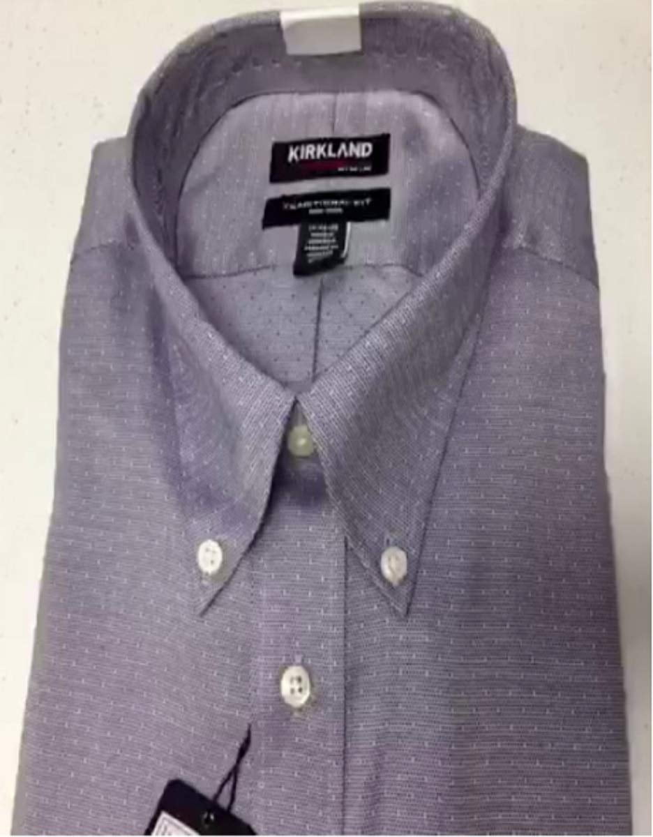 Kirkland Signature Men's Button Down Dress Shirt Traditional Fit (Purple, 17x32/33) - Walmart.com Kirkland Signature Men's Button Down Dress Shirt Traditional Fit (Purple, 17x32/33) - Walmart.com