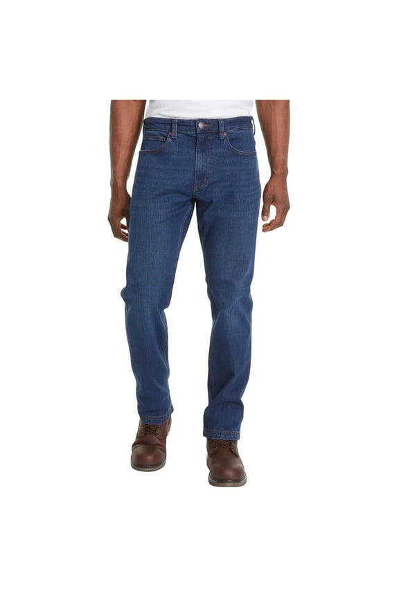 Men's Comfort Stretch Straight Fit Classic 5 Pocket Denim Jean, Dark Blue, 30x32