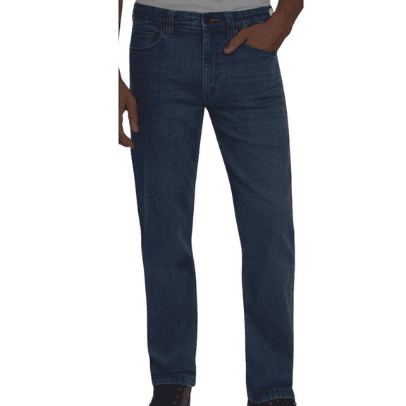 Kirkland Signature Men’s Classic 5-Pocket Straight Fit Jeans, Dark Blue Denim, Size 32x30