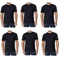 thumbnail image 1 of Kirkland Signature Men’s Crew 100% Cotton Tagless Neck Tee, 6-Pack (Black, Large), 1 of 2