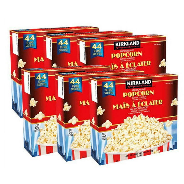 Kirkland Signature Microwave Butter Popcorn, 44count (6/CASE