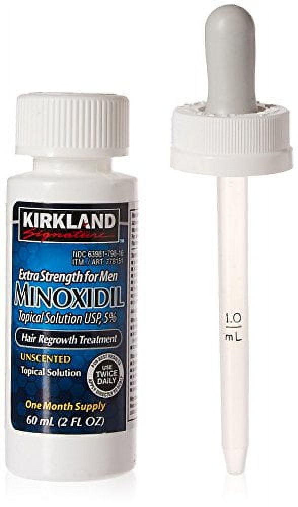 Kirkland Signature Minoxidil for Men 5% Extra Strength Hair Regrowth for Men vqzjBI, 1 Month Supply