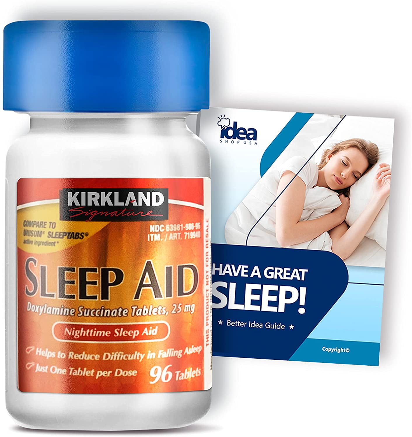 Kirkland Signature Nighttime Sleep Aid, 25 mg 96 ct + “Have a Great
