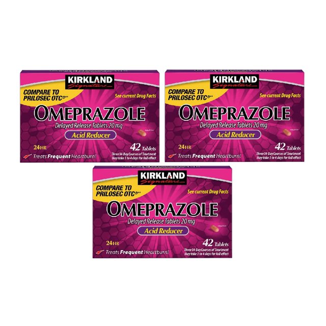 Kirkland Signature Omeprazole 20 mg., 42 FSA Eligible Tablets 3PK
