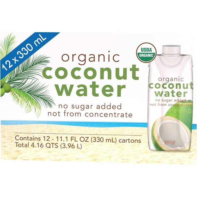 Kirkland Signature Organic Coconut Water 11.1 Fluid Ounce (Pack of 12)