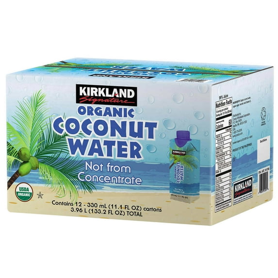 Kirkland Signature Organic Coconut Water 11.1 fl oz Cartons 12 Pack