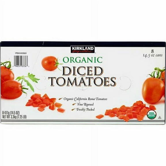 Kirkland Signature Organic Diced Tomatoes, 14.5 oz, 8-count