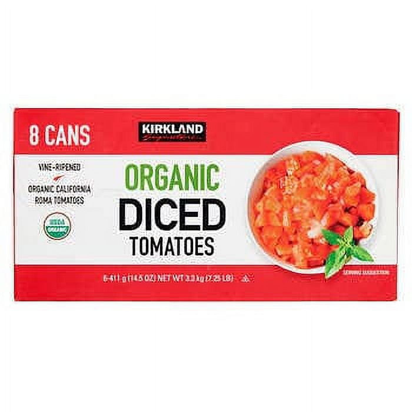 Kirkland Signature Organic Diced Tomatoes, 14.5 oz package, 8 ctAlong