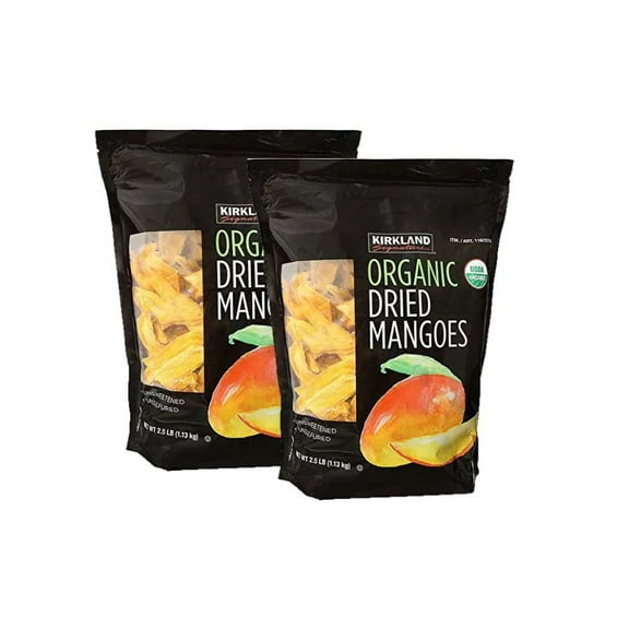 Kirkland Signature Organic Dried Mango, 40 Ounce - PACK OF 2