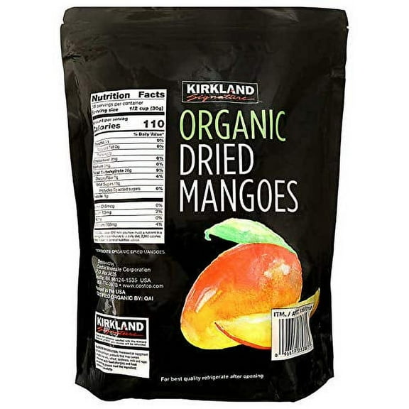 Kirkland Signature Organic Dried Mangoes, 2.5 Pounds (Pack of 2)