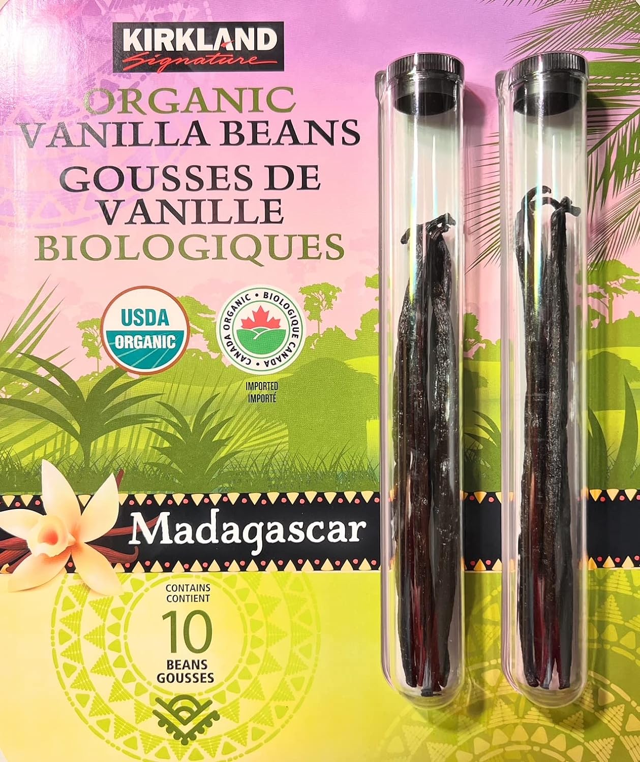 Kirkland Signature Organic Madagascar Vanilla Beans, 10 Count