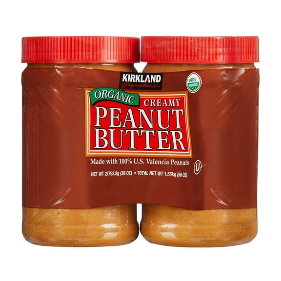Kirkland Signature Organic Peanut Butter 28 Ounce (Pack of 2)