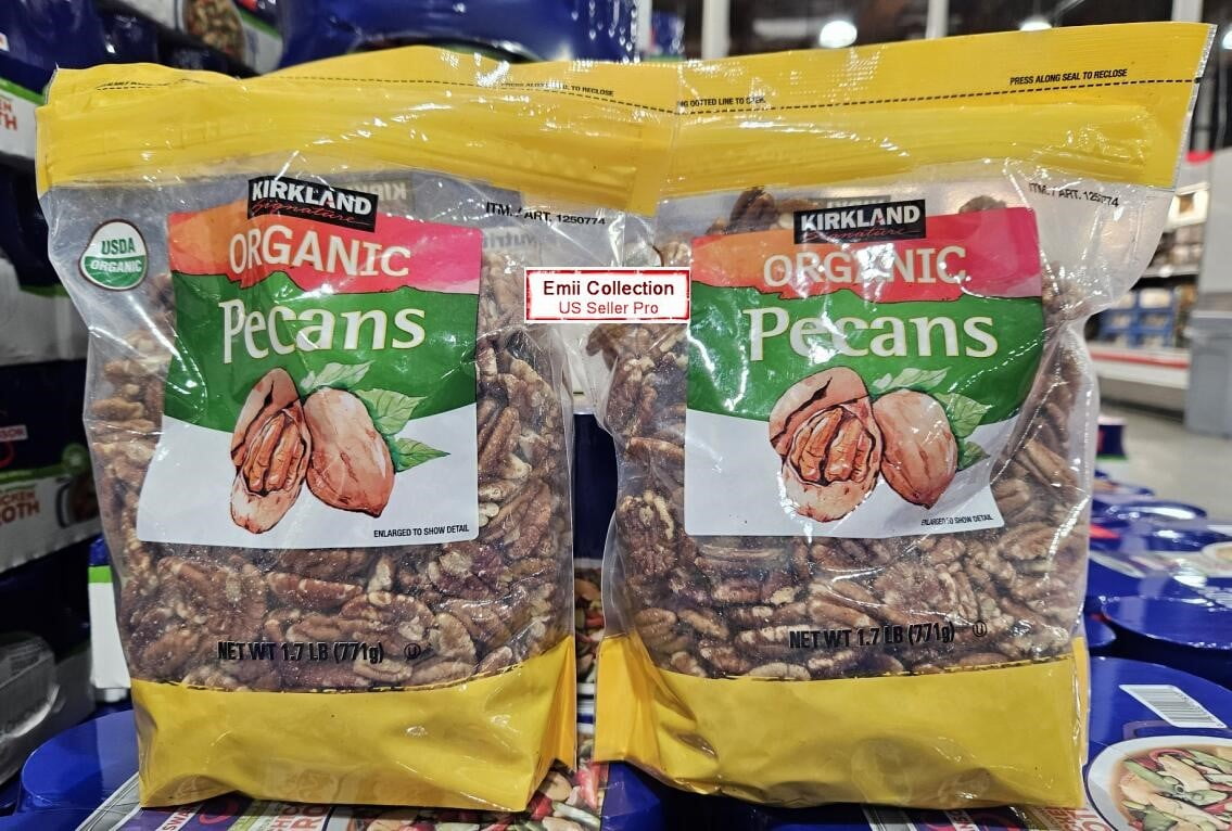 Kirkland Signature Organic Pecans 1.7lb 771g (2 Bags)