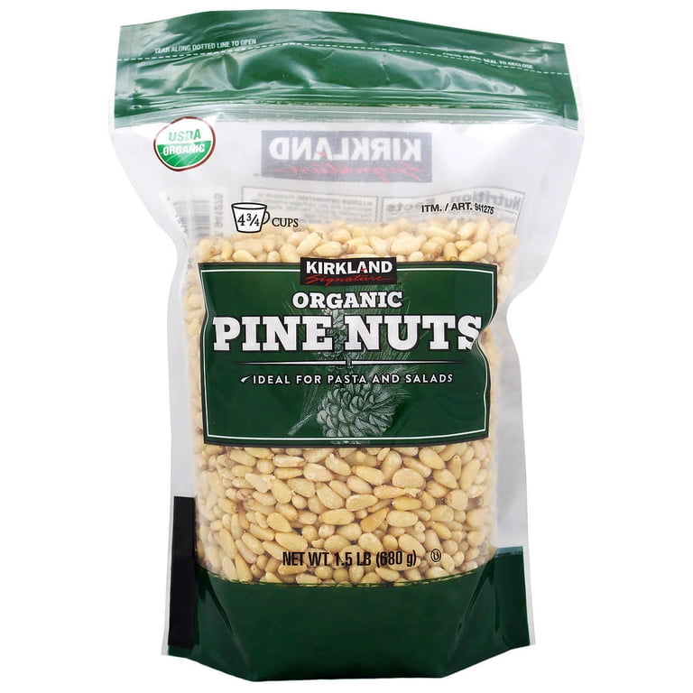 Kirkland Signature Organic Pine Nuts – 1.5 Lb Bulk Bag, USDA Organic, Kosher