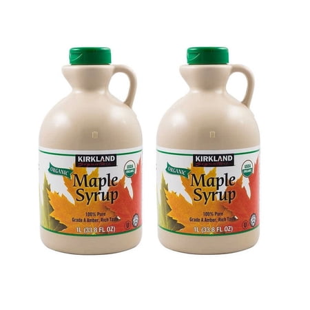 Kirkland Signature Organic Pure Maple Syrup, 33.8 oz 2PK