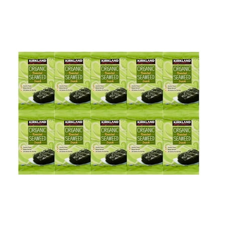 Kirkland Signature Organic Roasted Nori Seaweed Snack, 10 Count, 170 g