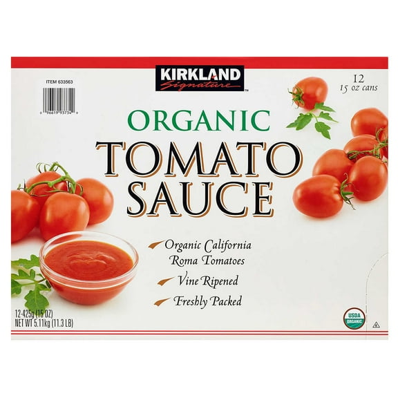 Kirkland Signature Organic Tomato Sauce 15 Ounce (12 Count)
