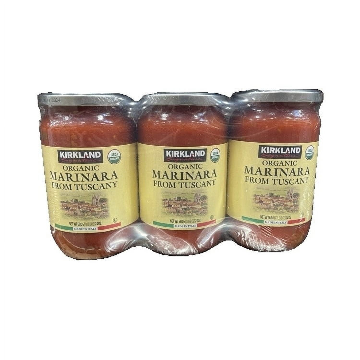 Kirkland Signature Organic Tuscan Marinara Sauce 24 Ounce (Pack of 3