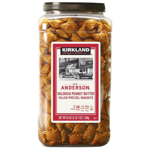 Kirkland Signature Peanut Butter Filled Pretzel Nuggets, 55 oz