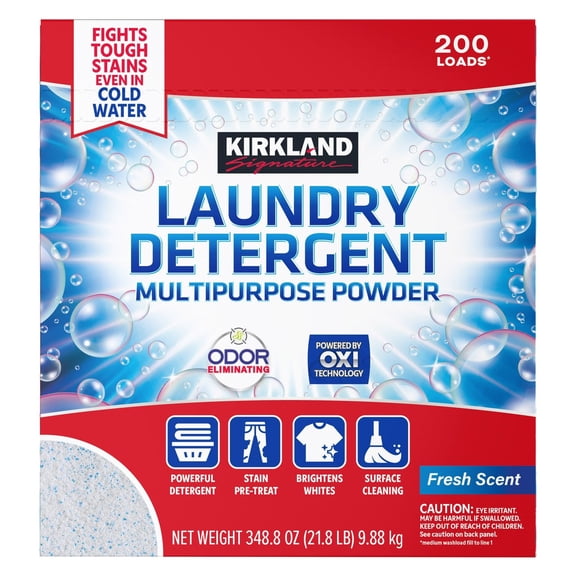 Kirkland Signature Powder Laundry Detergent, 200 Loads, 348.8 Ounce