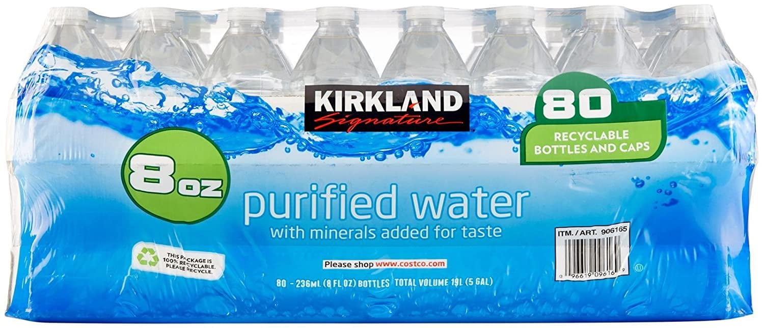 KIRKLAND Signature Premium Purified Drinking Water, 8 oz Bottles