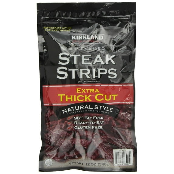 Kirkland Signature Premium Extra Thick Steak Strips 12 Ounce