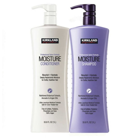 Kirkland Signature Professional Salon Formula Moisture Shampoo & Conditioner Set (for All Hair Types, 33.8 fl oz Each