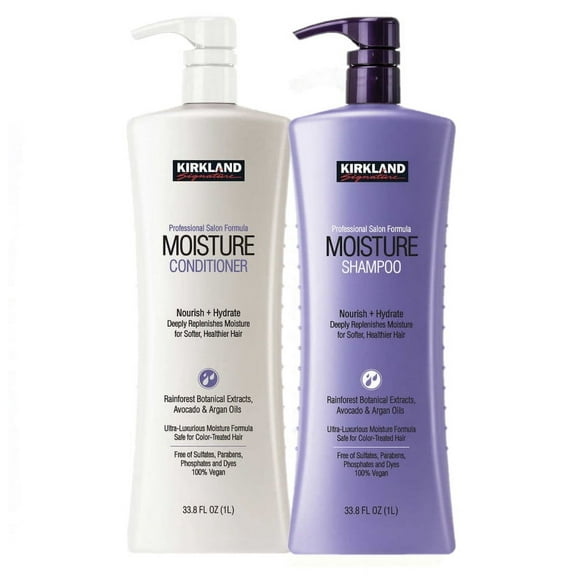 Kirkland Signature Professional Salon Formula Moisture Shampoo & Conditioner Set (for All Hair Types, 33.8 fl oz Each