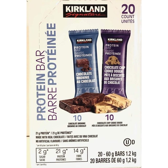 Kirkland Signature Protein Bar Energy Variety Pack, 20 Count