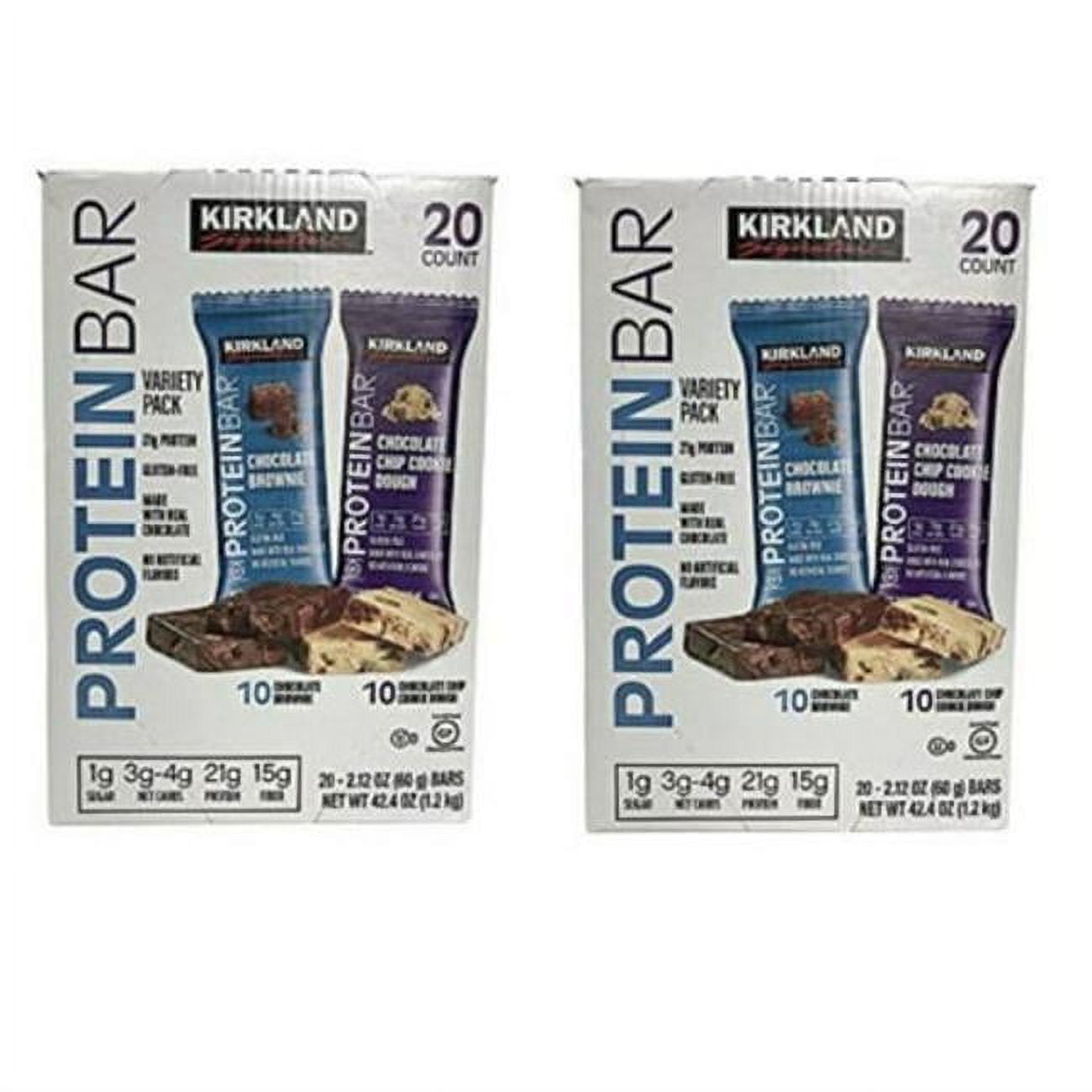 Kirkland Signature Protein Bar Energy Variety Pack, Pack of 2 - 20 Count