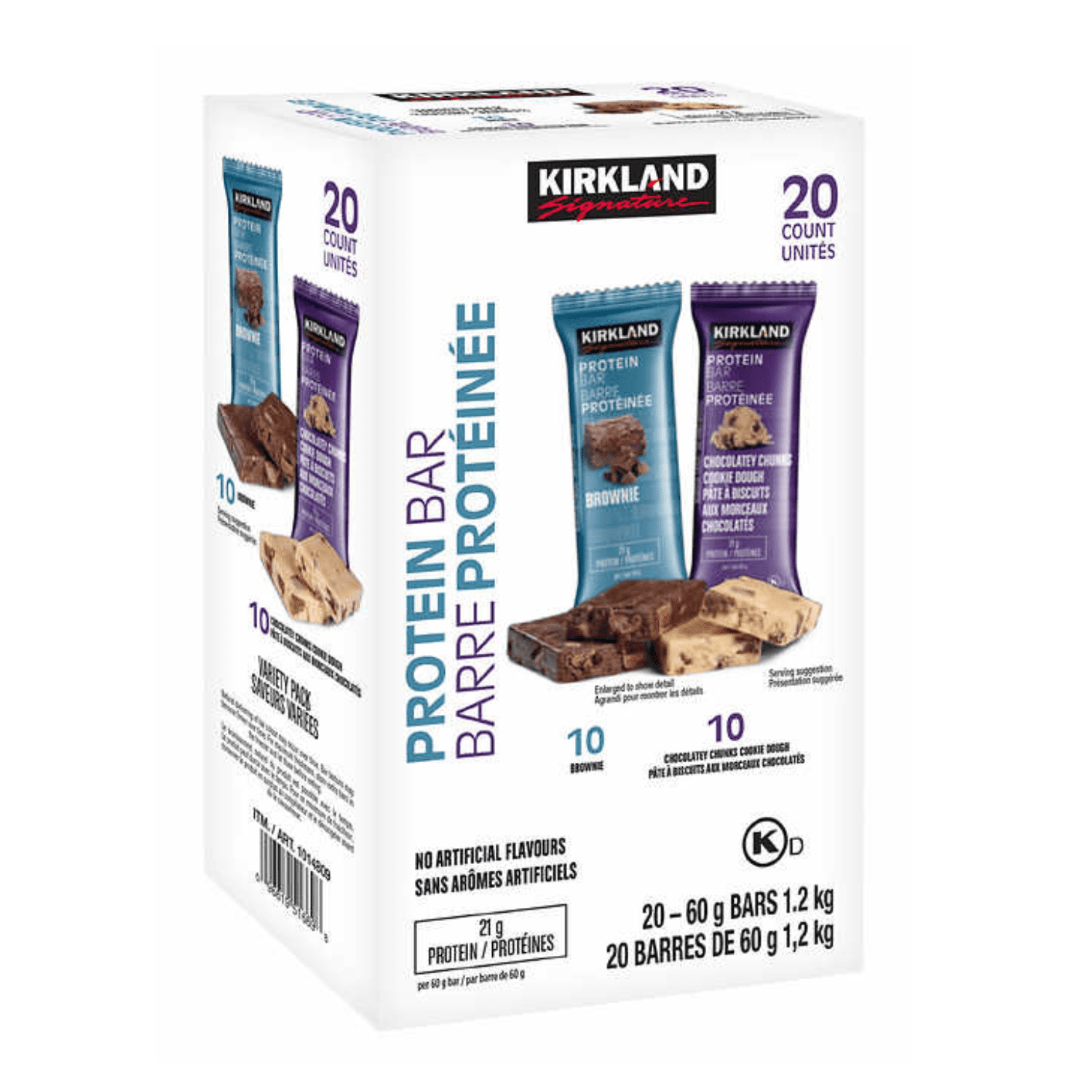 Kirkland Signature Protein Bars 60g Made with Real Chocolate 21g