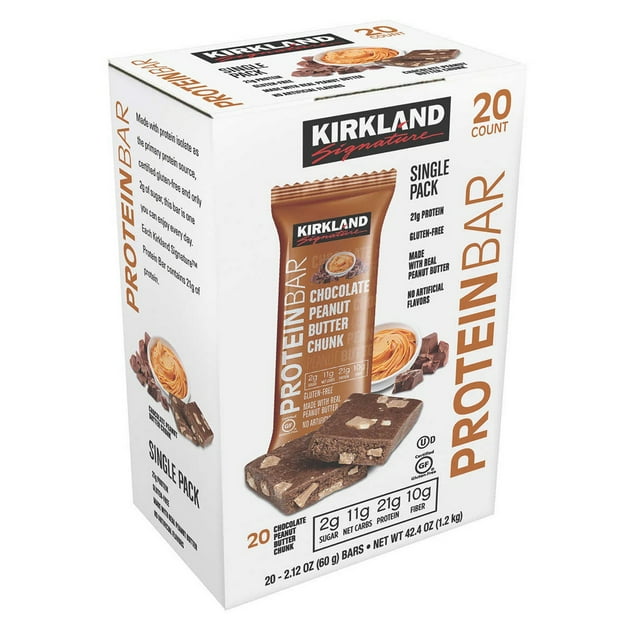 Kirkland Signature Protein Bars, Chocolate Peanut Butter Chunk, 20