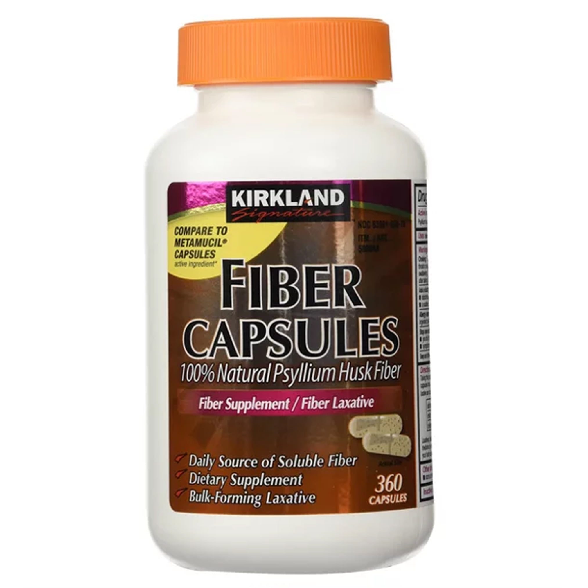 Kirkland Signature Psyllium Fiber, 360 Capsules (1 Pack)