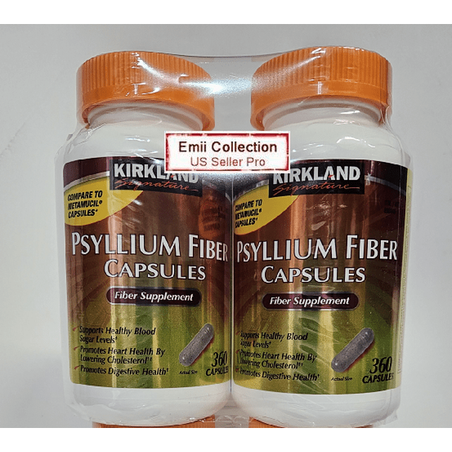 Kirkland Signature Psyllium Fiber 360 Capsules 1 set/2 bottles