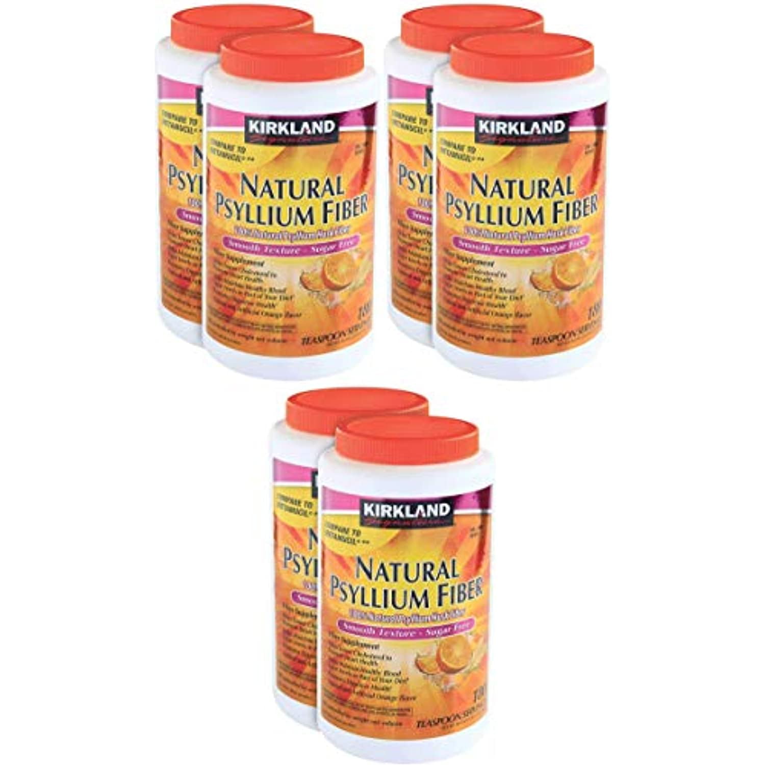 Kirkland Signature Psyllium Fiber Sugar Free 2 ct 180 ct Pack of 3