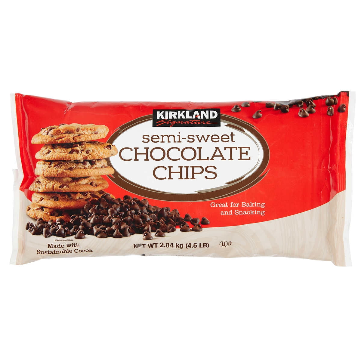 Kirkland Signature SemiSweet Chocolate Chips 4.5 lbs