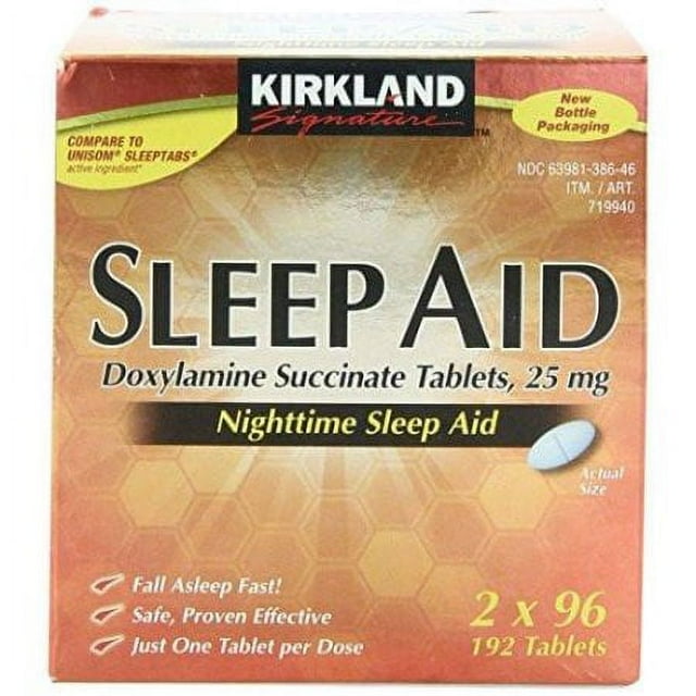 Kirkland Signature Sleep Aid 25 mg 192 Tablets