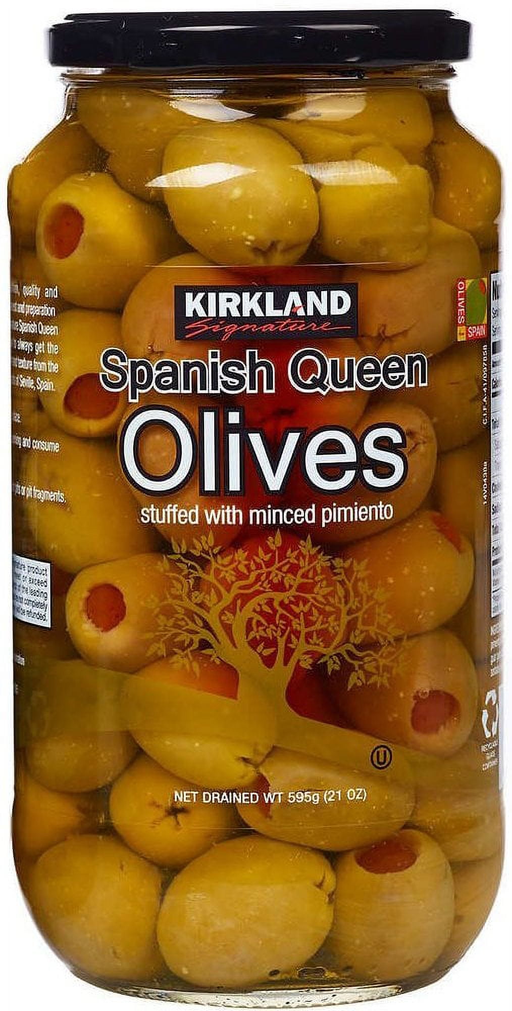 Kirkland Signature Spanish Queen Olives Stuffed with Pimiento 21Oz Net