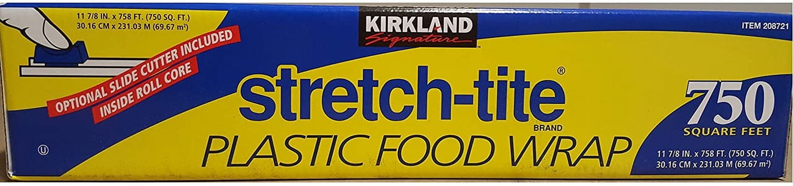 ♙▧✾Kirkland Signature Stretch-tite Plastic Food Wrap • 750sq.ft. • Made in  USA good quality