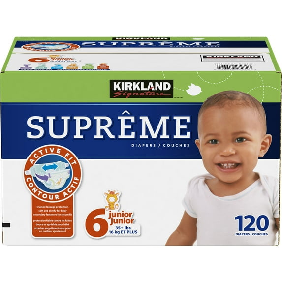 Kirkland Signature Supreme Diapers Size 6; 120-count