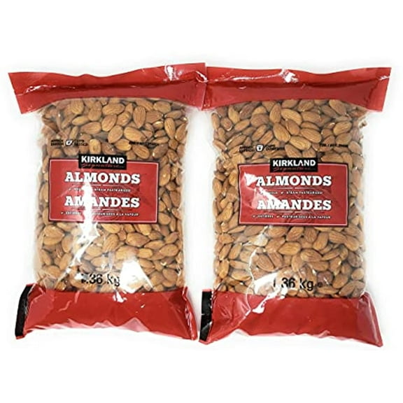 Kirkland Signature Supreme Whole Almonds, 2 Pack (3 Pounds) SET OF 10