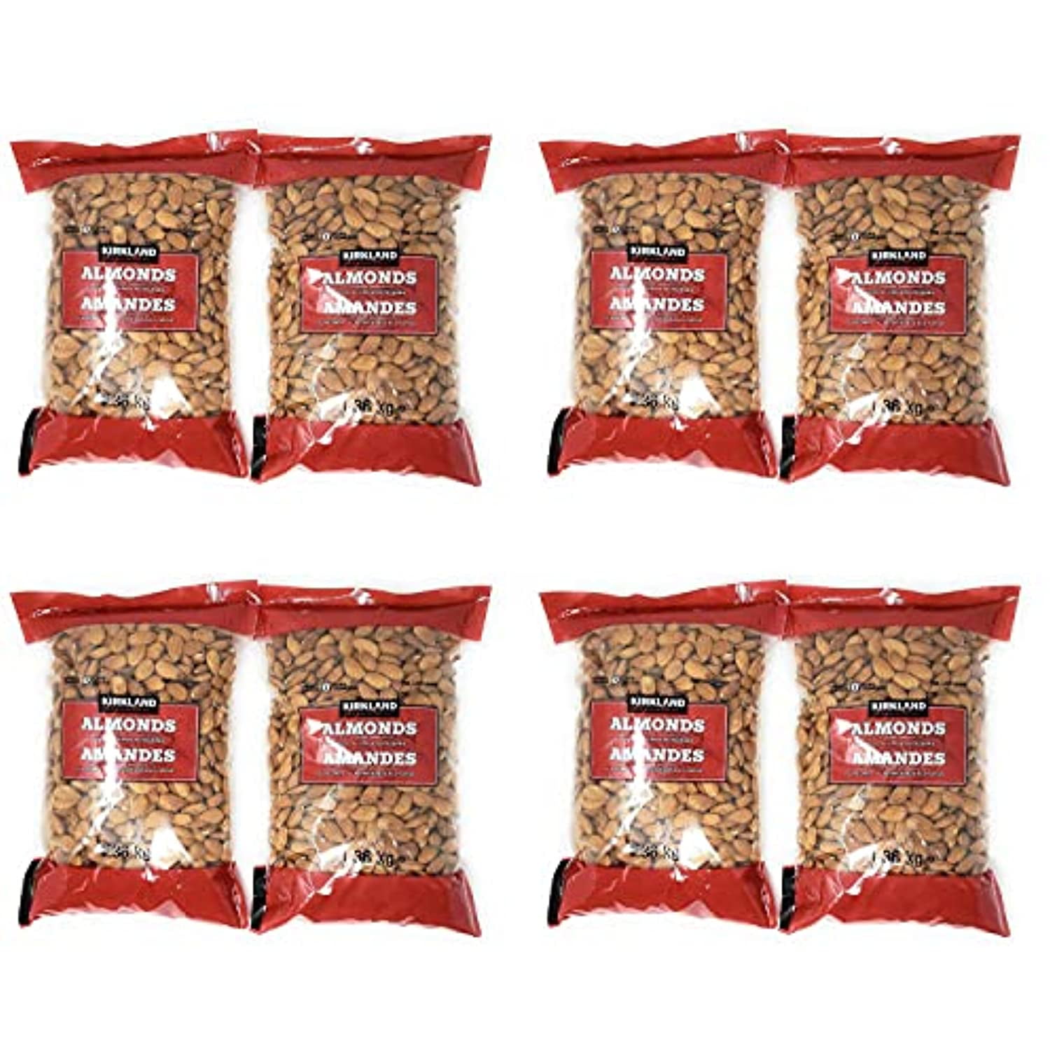 Kirkland Signature Supreme Whole Almonds, 2 Pack (3 Pounds) SET OF 4