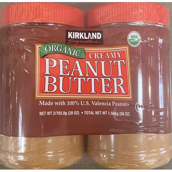 Kirkland Signature USDA Creamy Peanut Butter 28 Oz Bottle - 2 PACK