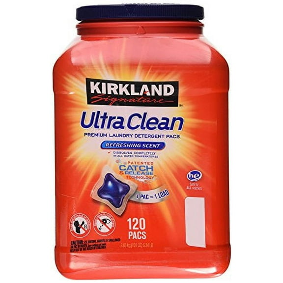 KIRKLAND SIGNATURE Ultra Clean Laundry Detergent, 120 Pacs