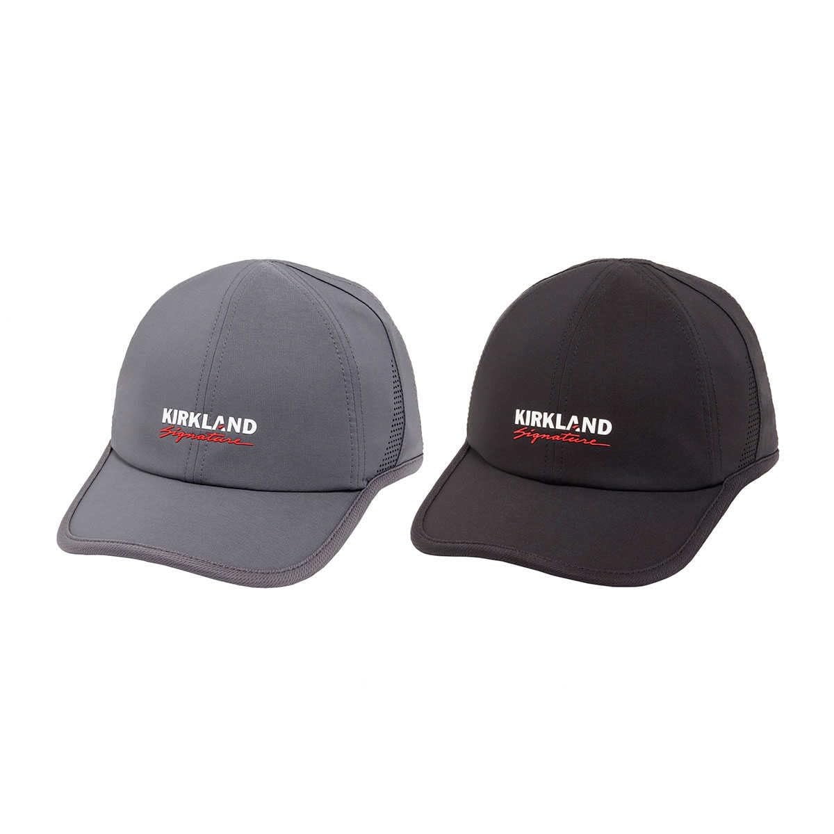 Kirkland Signature Unisex Logo Hat 2 Hats Black & Gray NEW Who main image 4