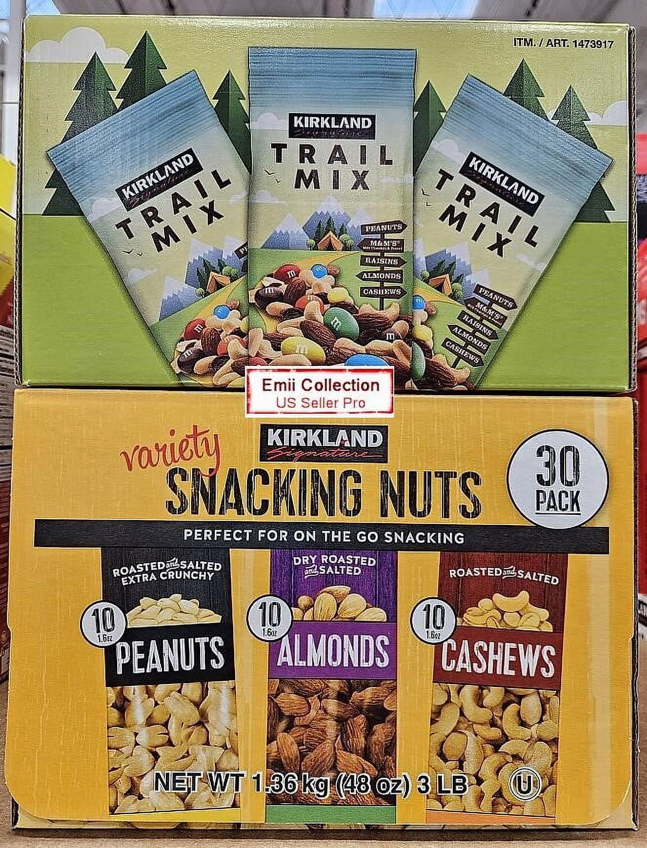Kirkland Signature Variety Snacking Nuts & Trail Mix Box (2 Boxes)