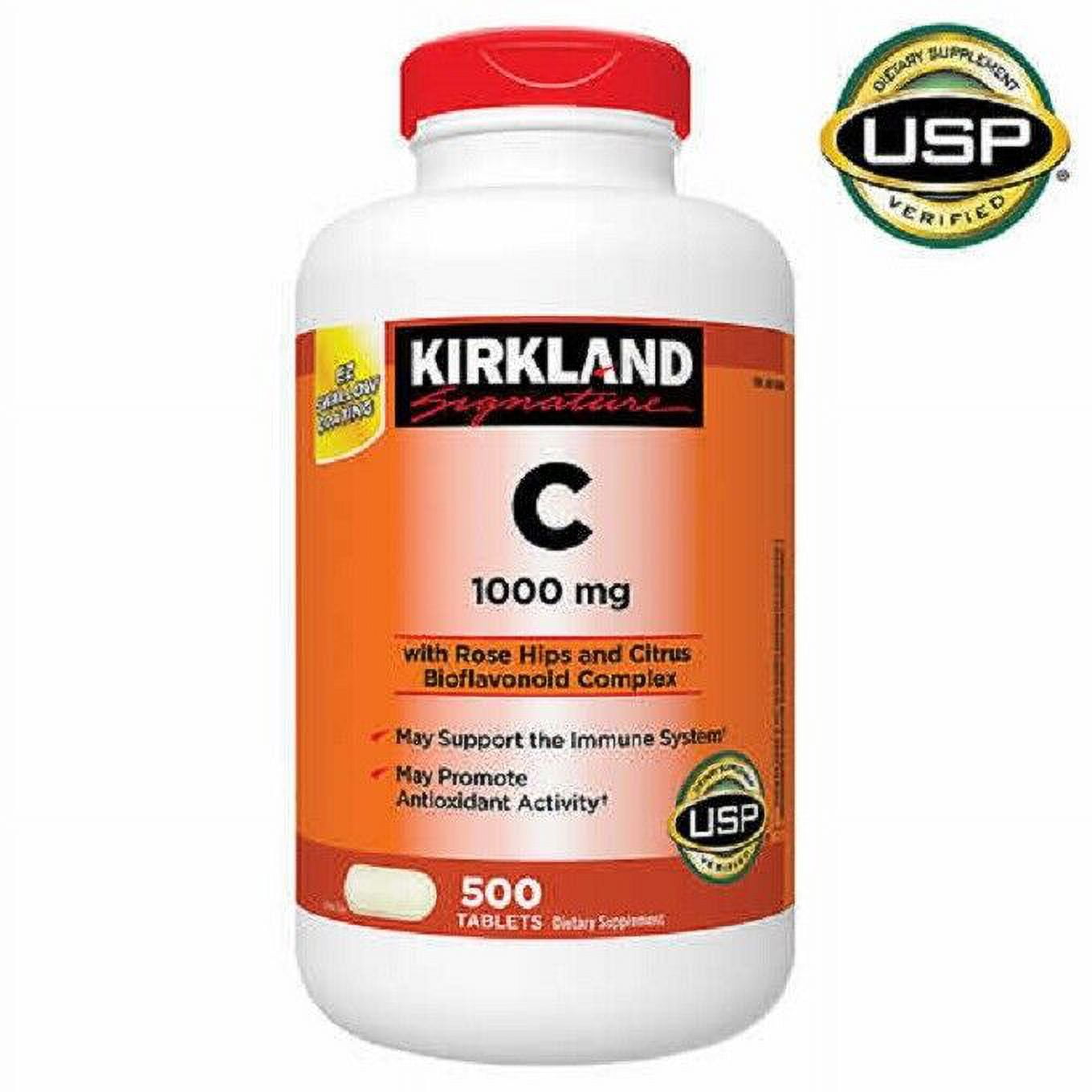 Kirkland Signature Vitamin C with Rose Hips 1000mg.,500 Tablets