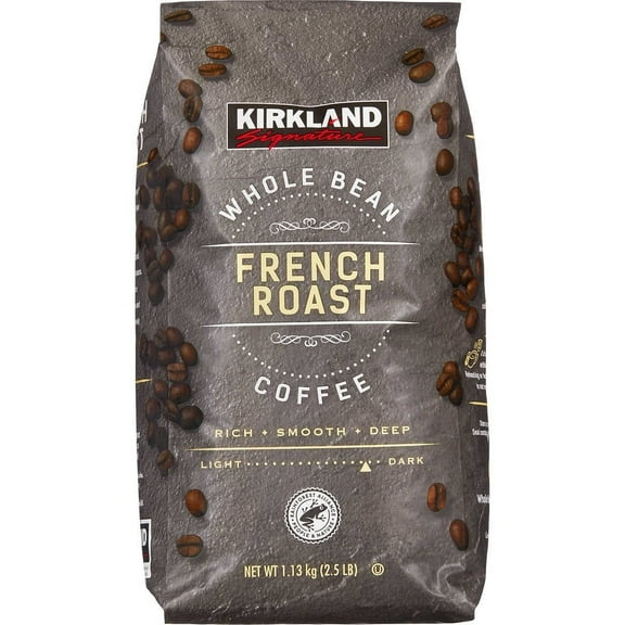 Kirkland Signature Whole Bean Coffee French Roast 2.5 Pounds