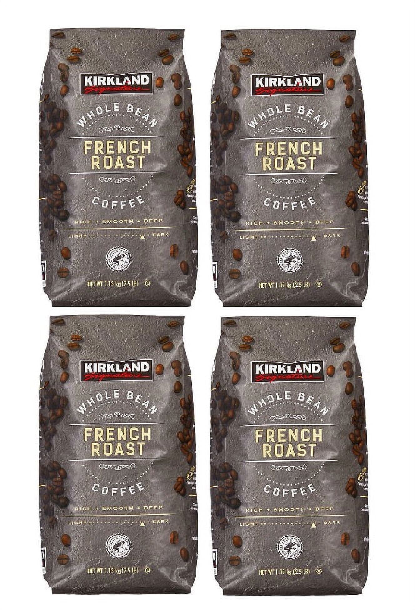 Kirkland Signature Whole Bean Coffee, French Roast, 2.5 lbs 4PK