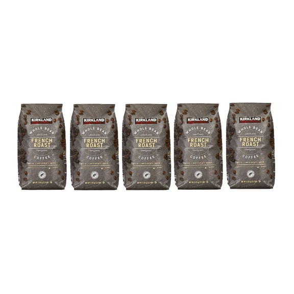 Kirkland Signature Whole Bean Coffee, French Roast, 2.5 lbs 5PK